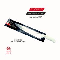 Cuchillo para Chef con mango Blanco 12¨
