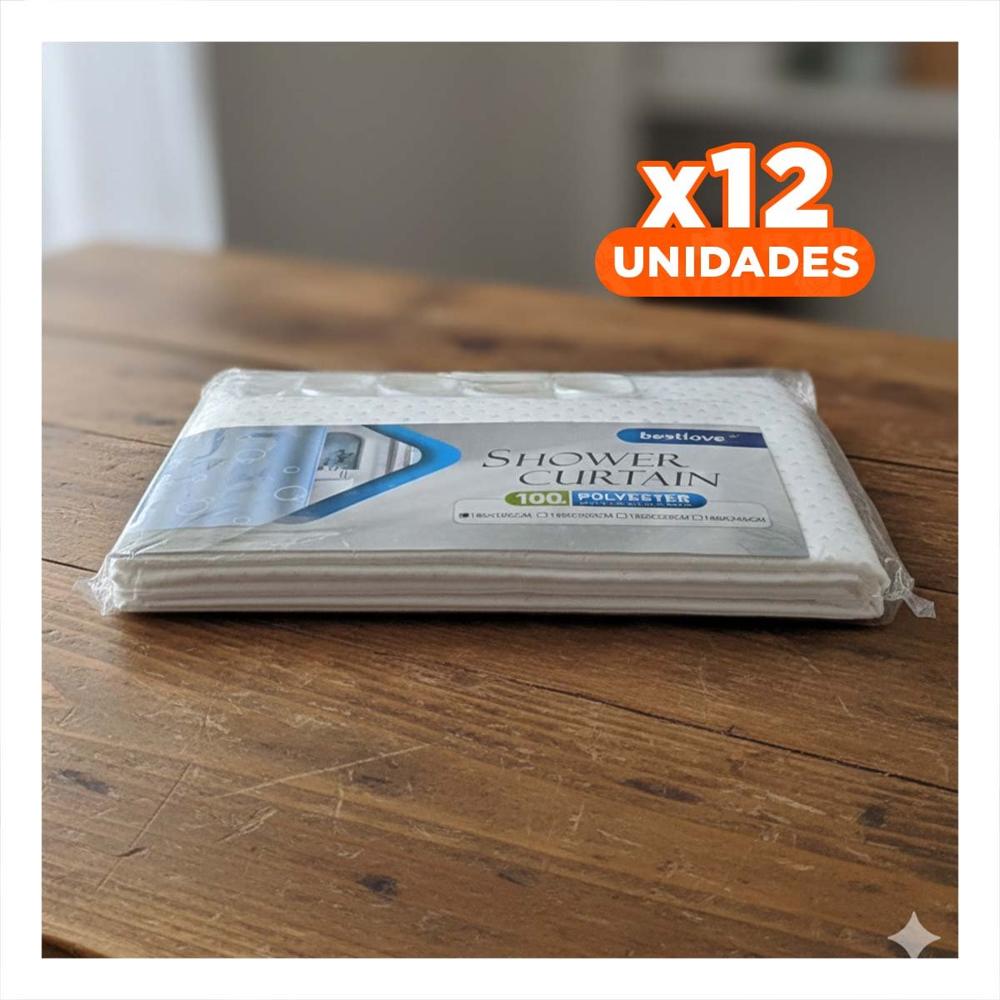 Pack12 Proteccion aplicada a Ducha con Patron Triangulos y Blanco 180x180cm