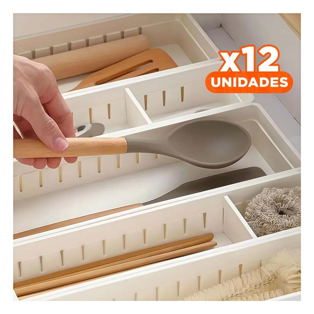 Pack12 Canasta Ajustable con Divisiones Blancas Perfecta para Almacenar Y+Papel Regalo