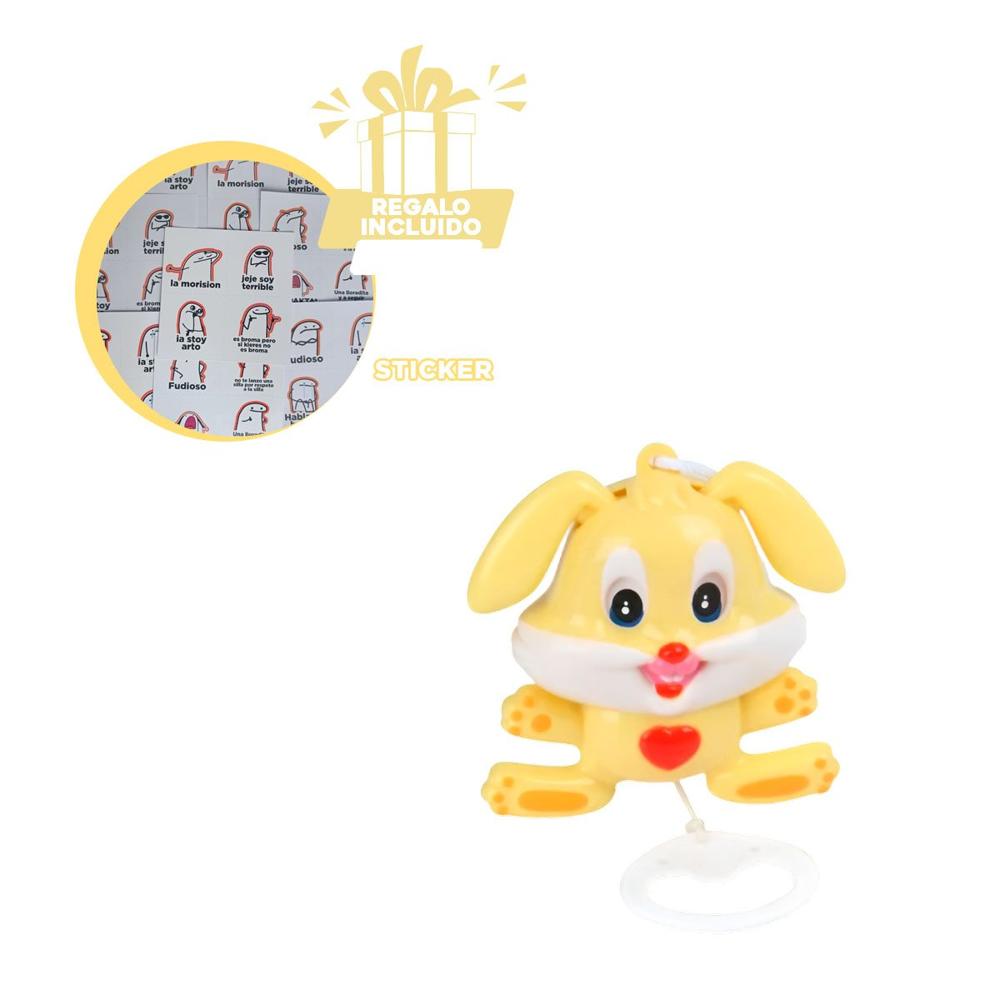 Muñeco Decorativo Musical de Conejo Amarillo para Cuna Y+Regalo Sticker