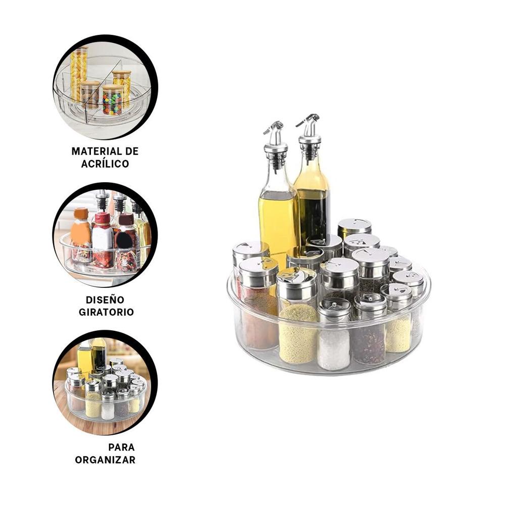 Soporte Transparente Multifuncional Giratorio 360 Grados Y+Ligas Regalo