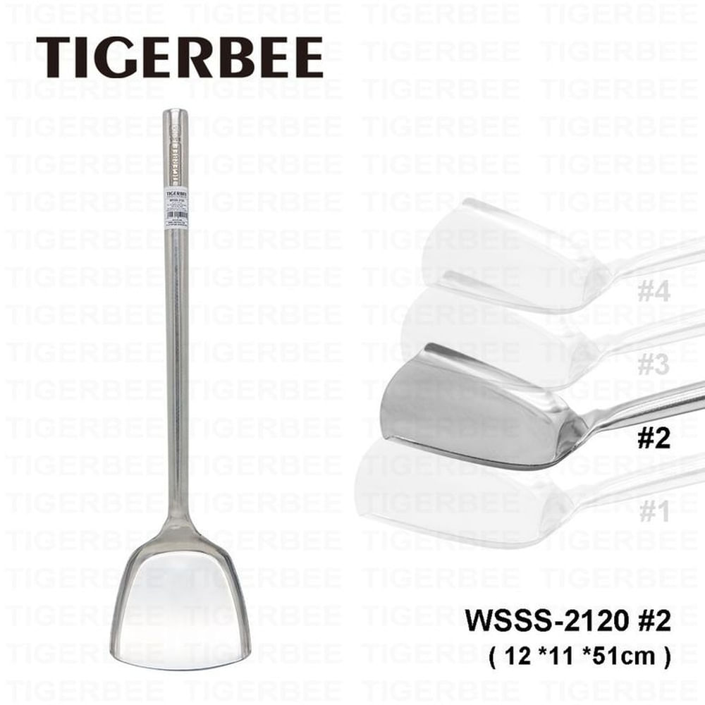 ESPATULA DE ACERO INOX CON MANGO ANTIDESLIZANTE  "SIZE 2"