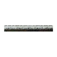 Listelo Cerámica Kantu Niebla 44x5.1cm Negro Esmaltado/Brillante