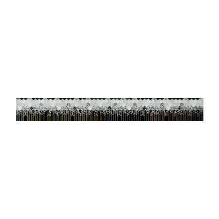 Listelo Cerámica Kantu Niebla 44x5.1cm Negro Esmaltado/Brillante