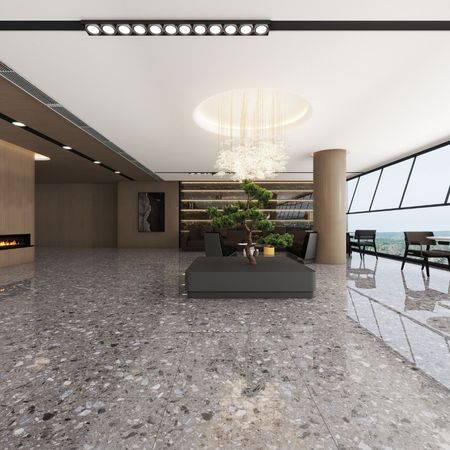 Piso Gress Liso Granito Brillante Gris 60x60cm 1.44m2 Orange