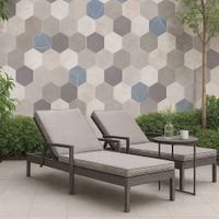 Pared Lisa Wallconcret New Hex 30x60cm 1.80m2 Celima