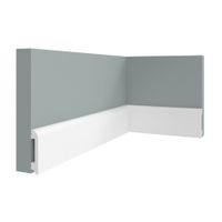Zócalo Curvo Arc 7cm Blanco de Poliestireno Makensi