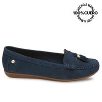 Zapato Mocasín Casual AVE-2640 Azul Viale Cuero