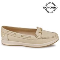 Zapato Mocasín Casual DK-2604 Vainilla Viale Cuero
