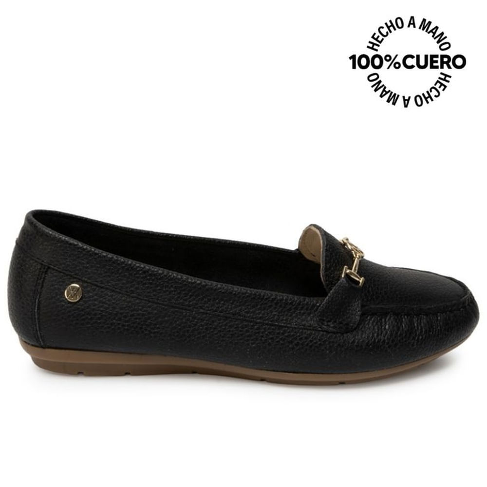 Zapato Mocasín Casual CORE-2510 Negro Viale Cuero