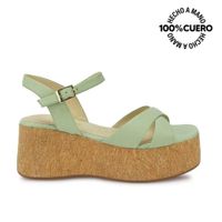 Sandalia Dorsay Casual ALE-2630 VerdeMenth Viale Cuero