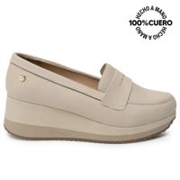 Zapato Oxford Casual ALE-2639 Vainilla Viale Cuero