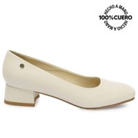 Zapato Reina Vestir ROSY-2502 Vainilla Viale Cuero