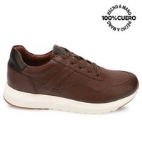 Zapatilla Casual JOSE-2603 MARRON Viale Homme Cuero
