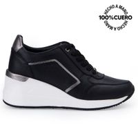 Zapatilla Casual REC-2505 NegPeltr Viale Cuero