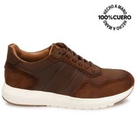 Zapatilla Casual RICARDO-2607 Castaño Viale Homme Cuero
