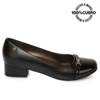 Zapato Reina Vestir TATI-2525 Negro Viale Cuero