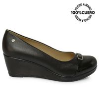 Zapato Reina Casual LINDA-2521 Negro Viale Cuero