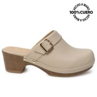 Zapato Sueco Casual SOFI-2631 Vainilla Viale Cuero
