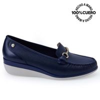 Zapato Mocasín Casual DENI-2516 Azul Viale Cuero