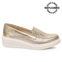 Zapato Slip On Casual WIL-2627 Dorado Viale Cuero