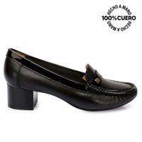 Zapato Mocasín Vestir DENI-2514 Negro Viale Cuero