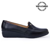 Zapato Mocasín Casual LE-2512 Negro Viale Cuero
