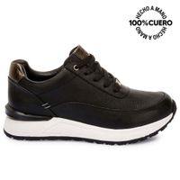 Zapatilla Casual TERI-2501 Negro Viale Cuero