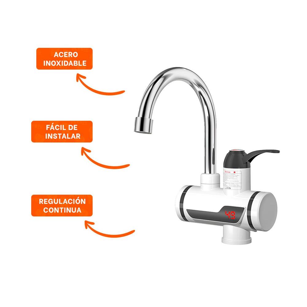 Llave Calentadora de Agua Blanco con Acabado Fino para Entorno Domestico Y+Ligas Regalo