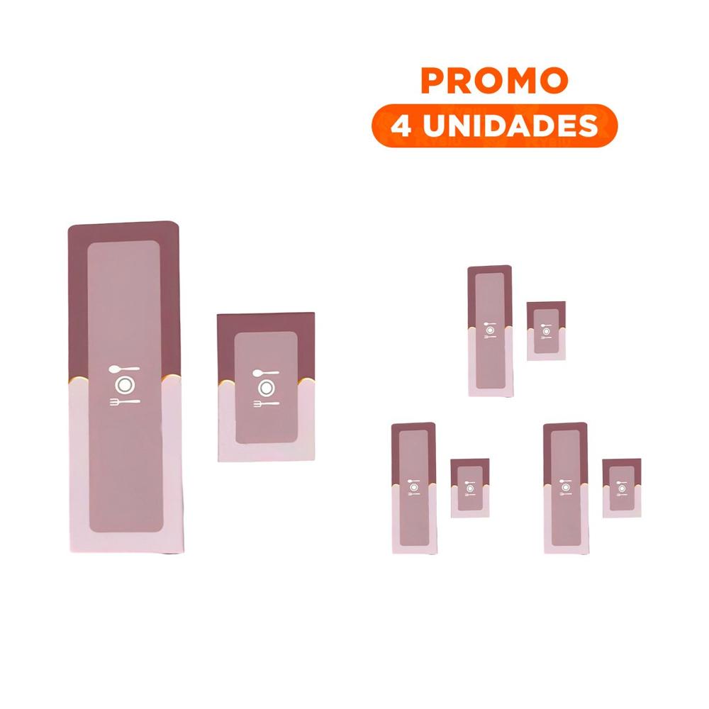 Pack4 Accesorio de Piso Antideslizante para Cocina y Ambientes Rosado Y+Regalo Sticker
