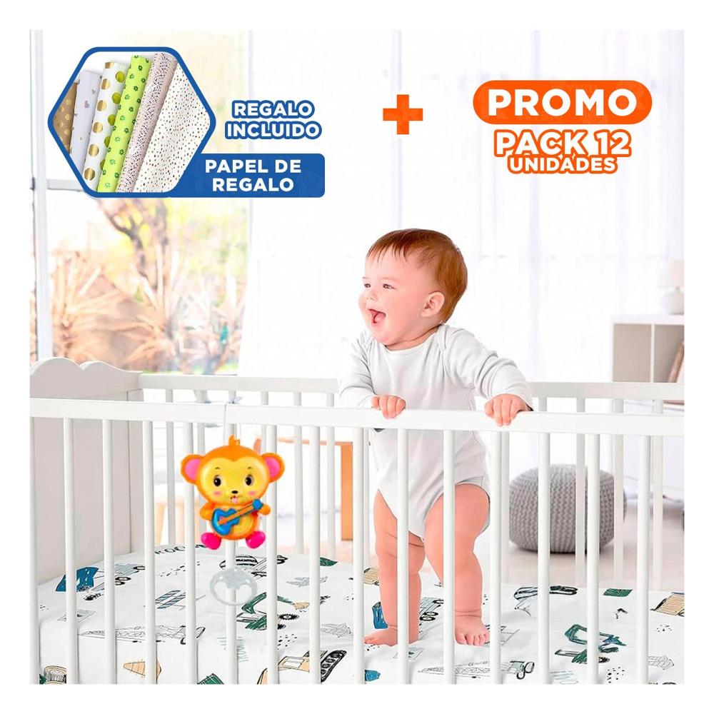 Pack12 Modelo Musical Decorativo a Cuerda Marron con Diseno Calido para Regalo Y+Papel Regalo