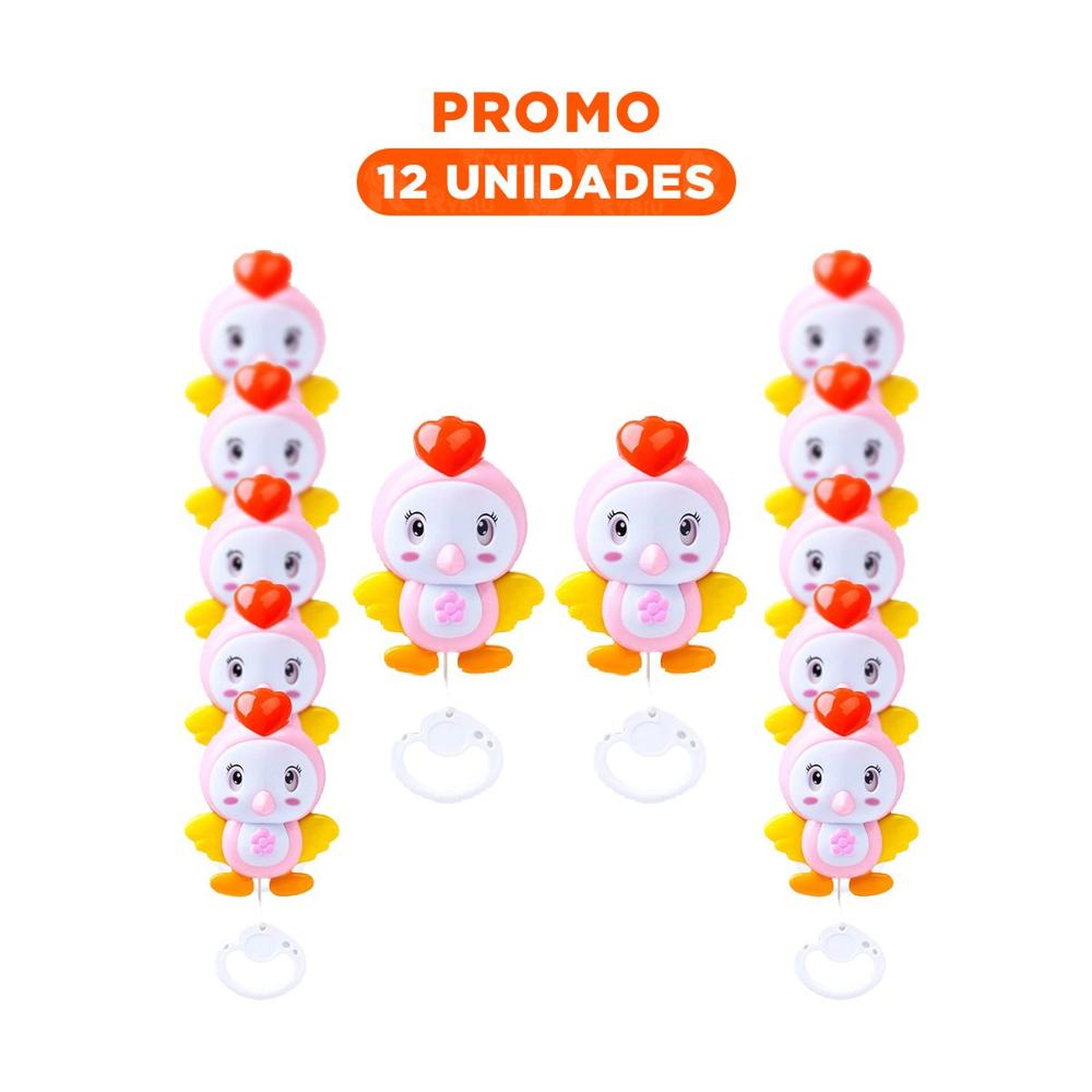 Pack12 Sonajero Musical Rosado con Diseno de Pajaro para Rutinas de Sueno Y+Regalo Sticker