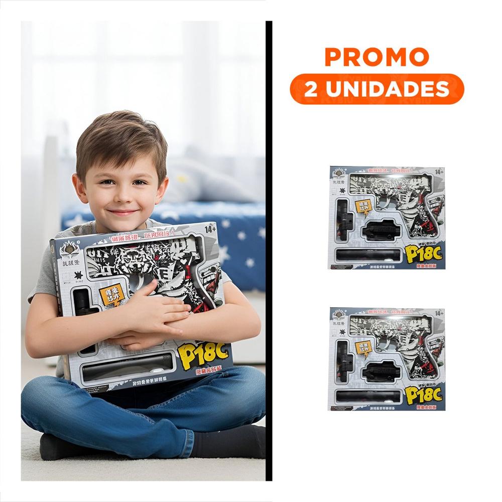 Pack2 Lanzador Hidrogel Silenciador Chica para Juego Seguro
