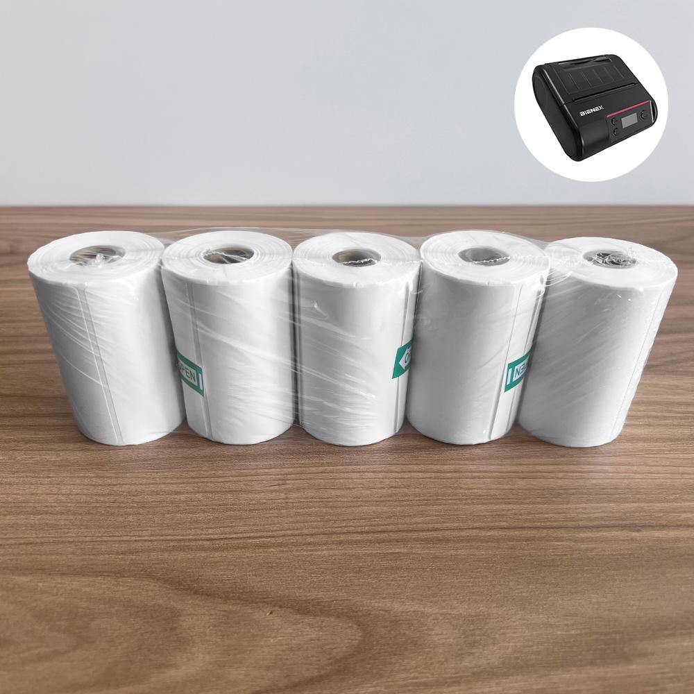 Pack 5 Rollos  270 Etiquetas Térmicas Adhesivas 70mm x 40mm Calidad PREMIUM