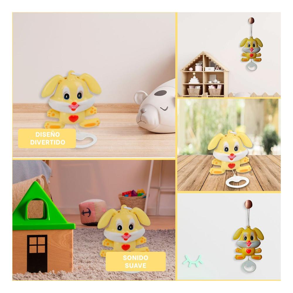 Muñeco Musical Amarillo con Figura de Conejo para Bebe Y+Post It