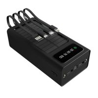 XTECH Banco de Energía Solar 10000mAh con Cables Integrados USB-C Lightning XPB-100