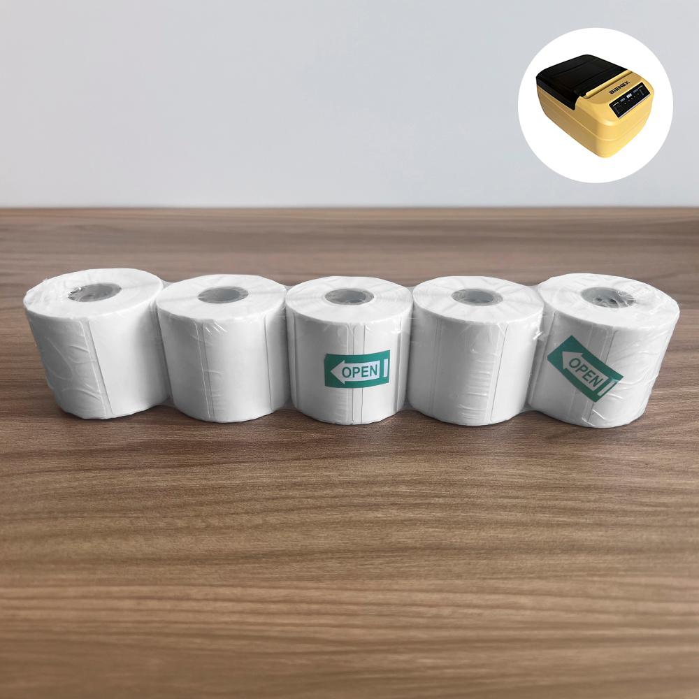 Pack 5 Rollos 530 Etiquetas Termicas Adhesivas 40mm x 20mm Calidad PREMIUM