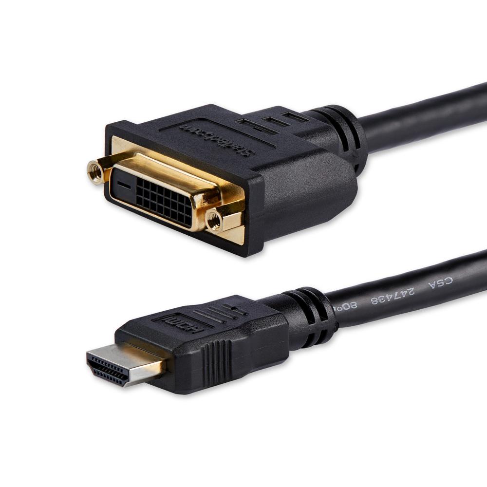 STARTECH Adaptador HDMI a DVI-D 8 Macho a Hembra Negro  HDDVIMF8IN