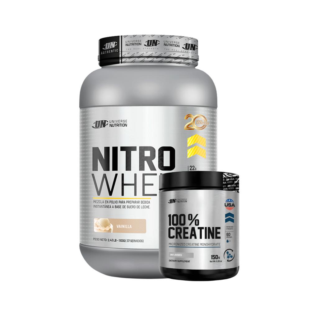 NITRO WHEY 1.1 KG VAINILLA Y CREATINA UN 150 GRAMOS