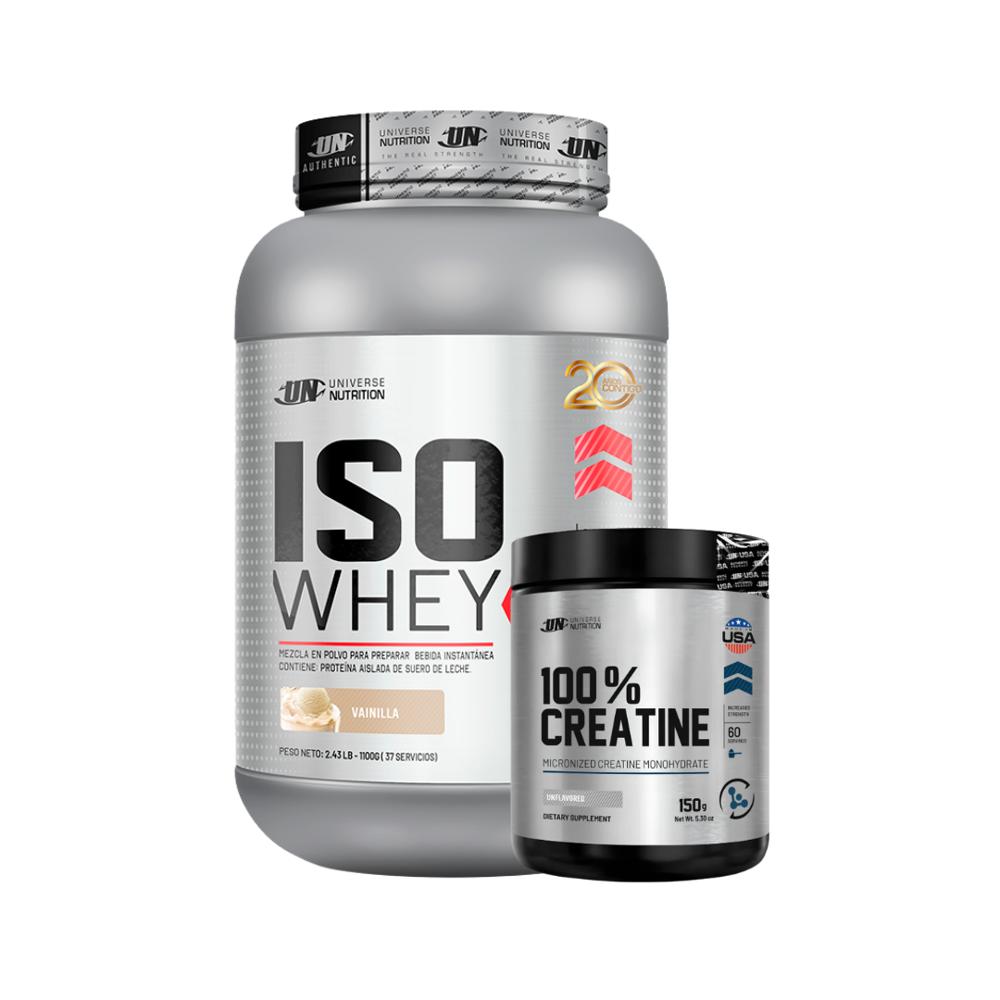 ISO WHEY 1.1 KG VAINILLA Y CREATINA UN 150 GRAMOS