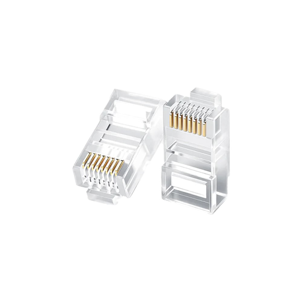 CABLETIME Conectores RJ45 Pack 100un Cat6 Gigabit 1000Mbps - CN6UX