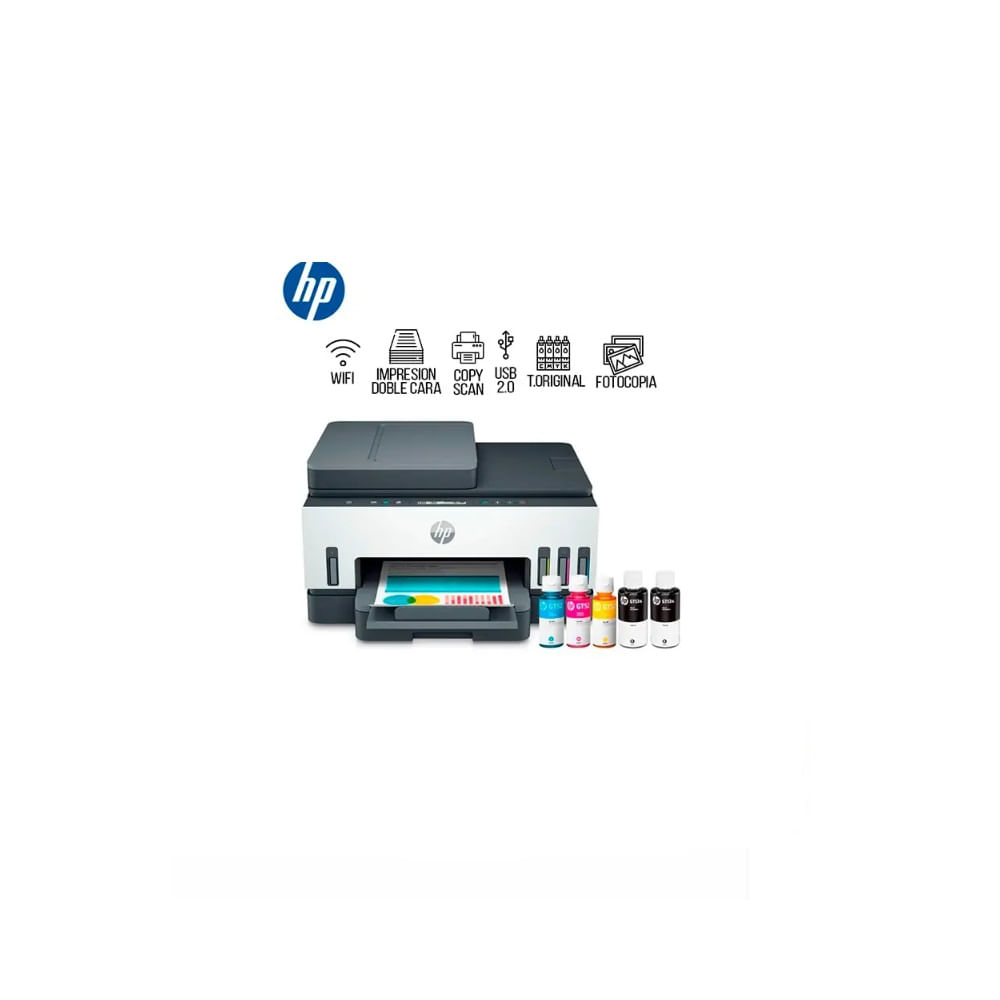 IMPRESORA MULTIFUNCIONAL HP SMART TANK 750 WIFI BT LAN