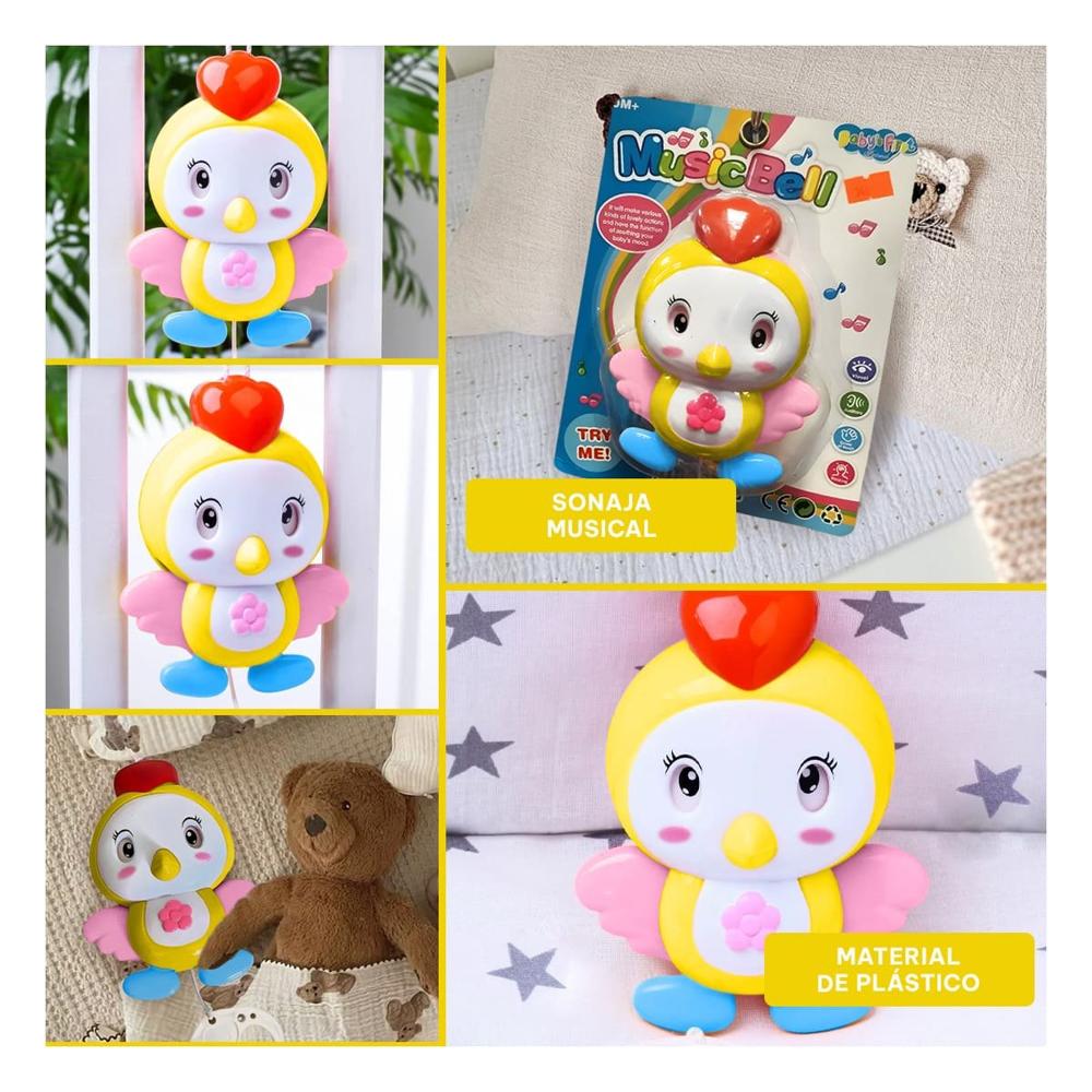 Estimulo Musical Amarillo con Forma de Pajaro para Rutinas para Dormir Y+Post It