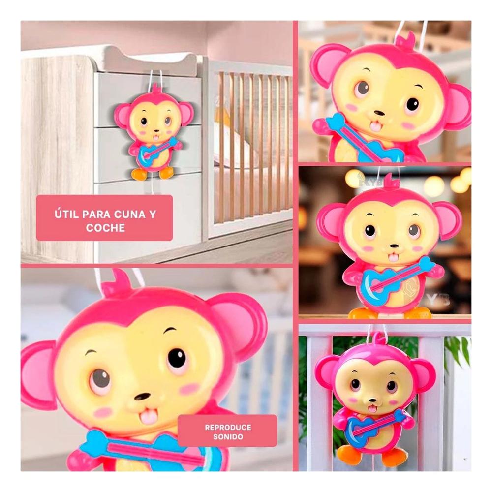 Toque Musical Mono a Cuerda Rosado para Decoracion Hogar Y+Post It