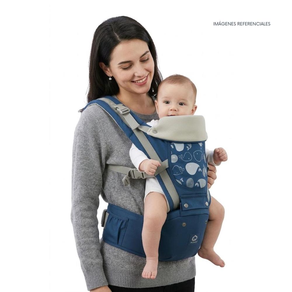 Canguro para Bebé Ergonómico 3 en 1 Diseño Ballena Azul