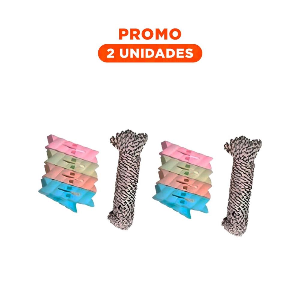 Pack2 Perchero Moderno de Ropa y Cuerda Multicolor para Orden en Casa