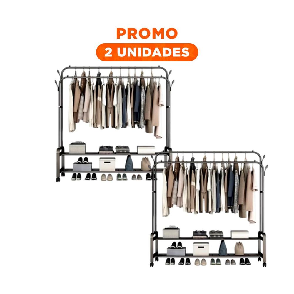 Pack2 Organizador Versatil para Cocina con 2 Niveles Inferiores y Ruedas Negro