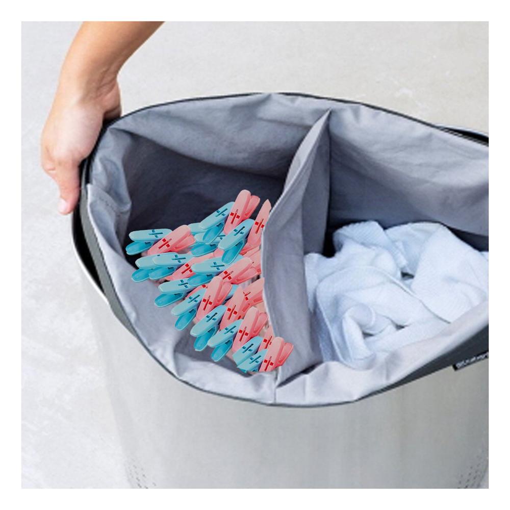 Pinzas de Ropa Curvas de Plastico con Cuerda para Prendas Ligeras Y+Regalo Sticker