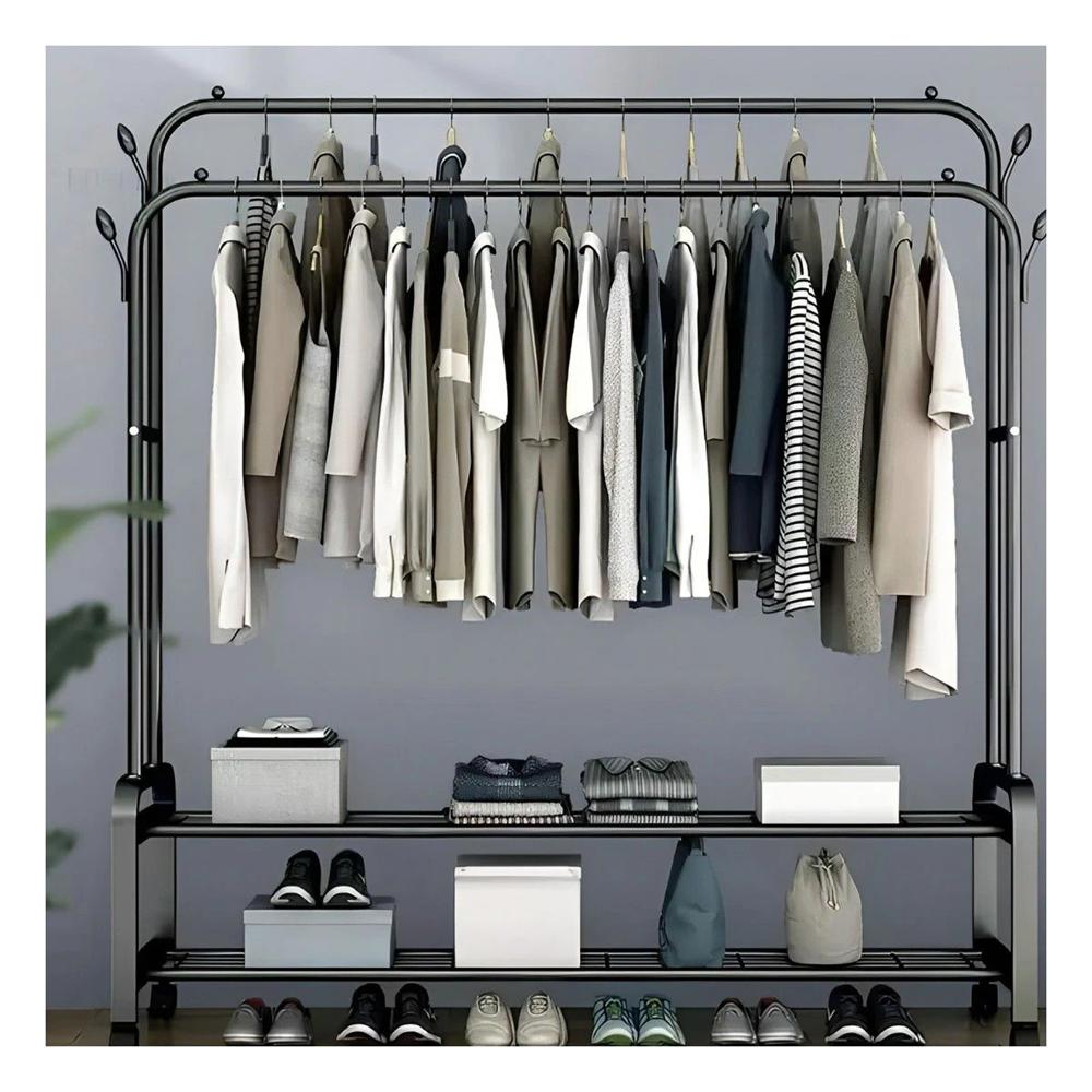 Organizador para Bano con Colgador Doble y Ruedas Negro Y+Post It