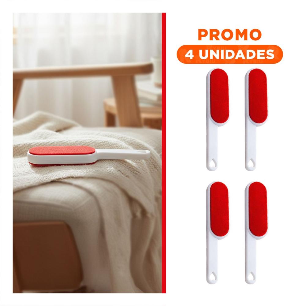 Pack4 Desprende Textil Rojo y Blanco para Casa y Prendas 21,5x5,5cm Y+Regalo Sticker